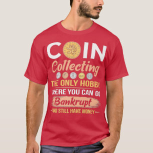 Camiseta Coleta de Moedas Colecionando Numismáticos Engra