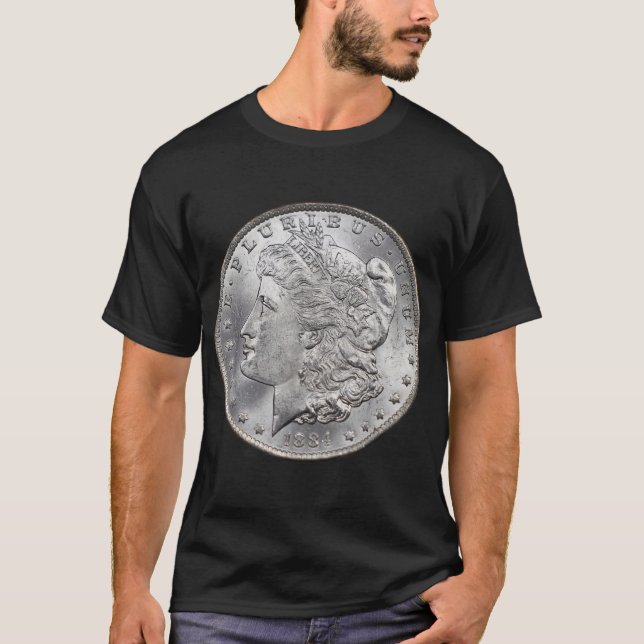 Camiseta Coleta de Moedas de Dólar Morgan Silver (Frente)