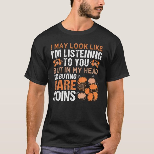 Camiseta Coleta de Moedas Numismáticas (Frente)