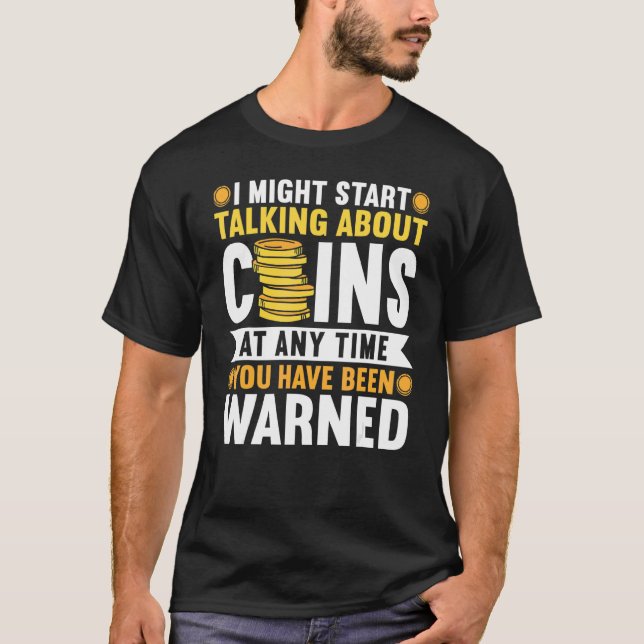Camiseta Coleta de Moedas Numismáticas (Frente)