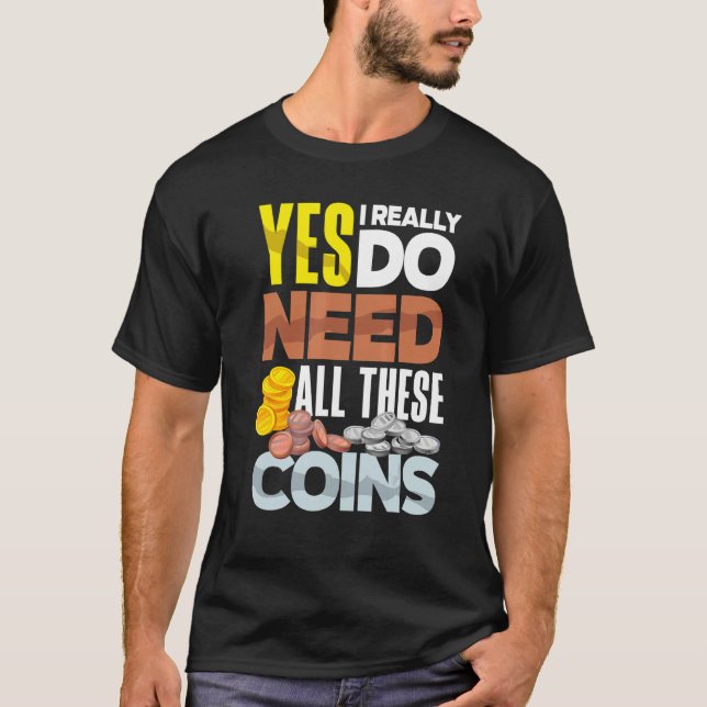 Camiseta Coleta de Moedas Numismáticas Numismáticas Necessi (Frente)