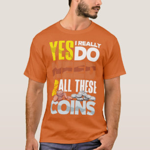 Camiseta Coleta de Moedas Numismáticas Numismáticas Precisa