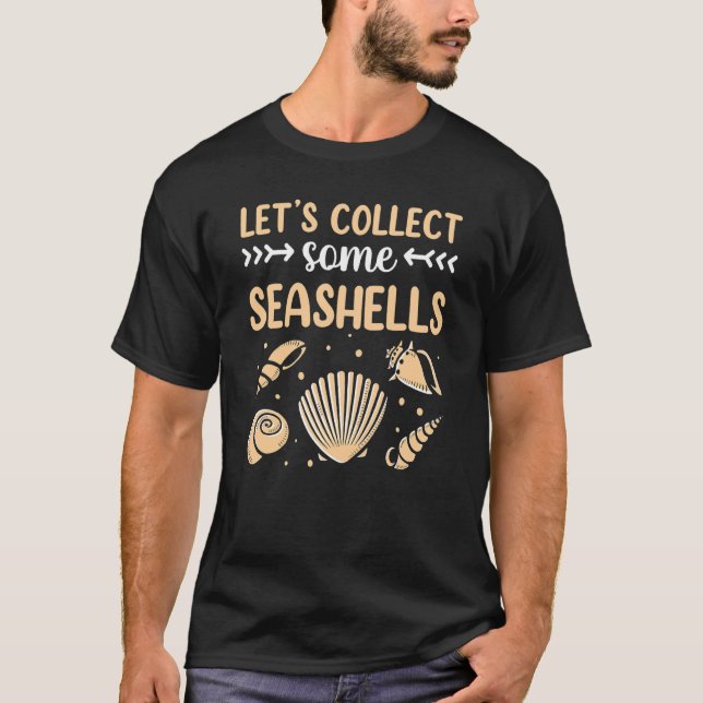 Camiseta Coleta de vamos em praia de concha (Frente)