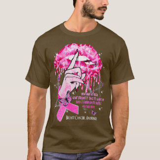 Camiseta Coleta Lábios Fita Cor-de-Fita Rosa Sensibilização
