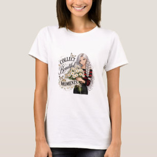 Camiseta Coletar Momentos Lindos Garota de Animes