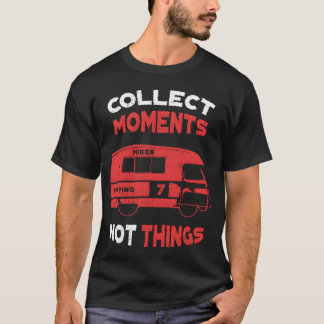 Camiseta Coletar Momentos Nada Vibração de Acampamento Posi