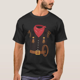 Camiseta Colete de Cowboy Vintage Xerife Ocidental Engraçad