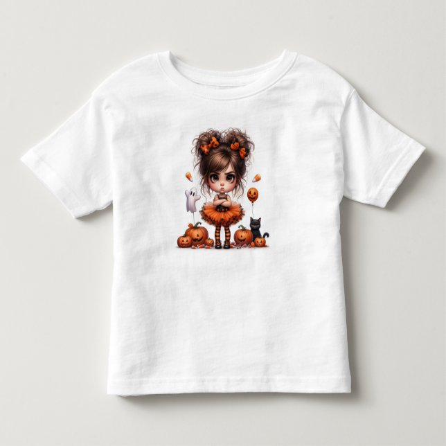 Camiseta Coletes de abóbora - Doces e Whimsy de outono (Frente)