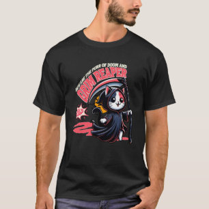 Camiseta Coletor da Morte Gato Cute Ronronar do Juízo Final