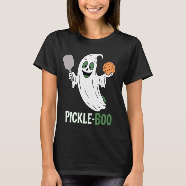 Camiseta Coletor de Esferas de Halloween Ghost Boo Pickleba (Frente)