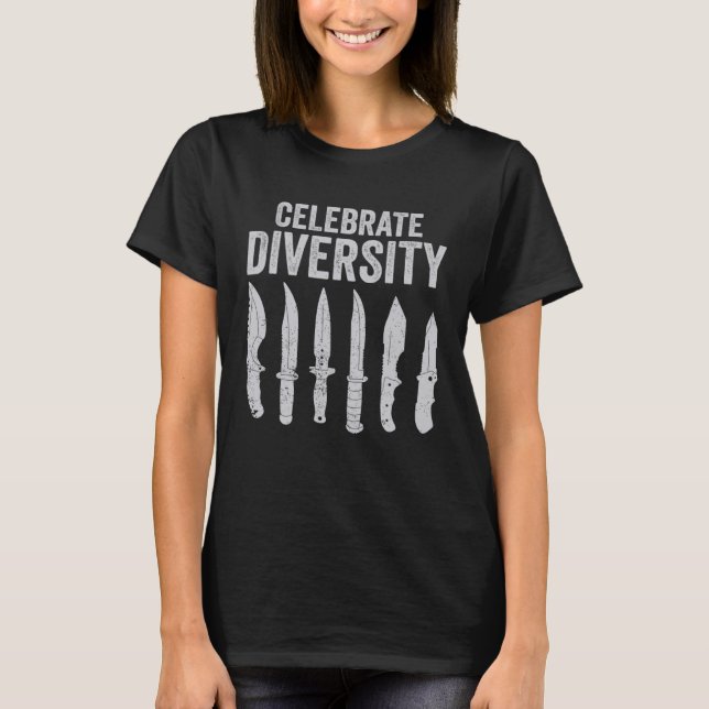 Camiseta Coletor de Faca Celebra Diversidade (Frente)