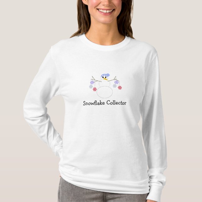 Camiseta Coletor de Flocos de Neve do Boneco de Neve (Frente)