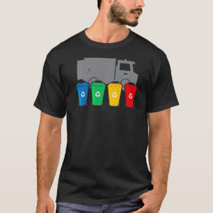 Camiseta Coletor de Lixo do Caminhão de Lixo Pré-Reciclagem