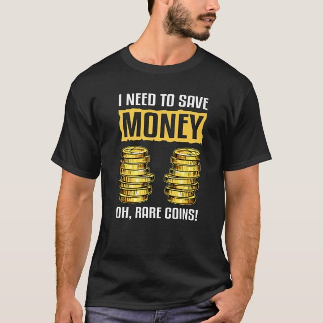 Camiseta Coletor de Moeda e Moedas Numismatista (Frente)