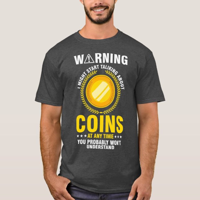 Camiseta Coletor de Moedas Numismático Numismático (Frente)
