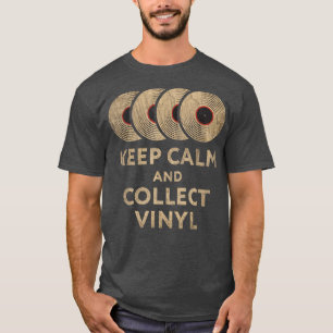 Camiseta Coletor de Registro de Vinilo Mantenha Calmo Digge