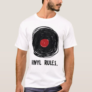 Camiseta Coletor de Registros de Regras de Vinilo LP Retro