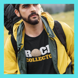 Camiseta Coletor de Rock Geologista Hobby Rock Collection