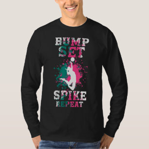 Camiseta Coletor de Voleibol Repetitivo de Bump Set Spiker