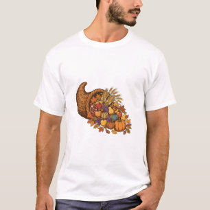 Camiseta Colheita Cornucópia Dia de Ação de Graças