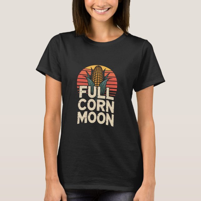 Camiseta Colheita da Lua do Milho Outono de Setembro Lunar (Frente)