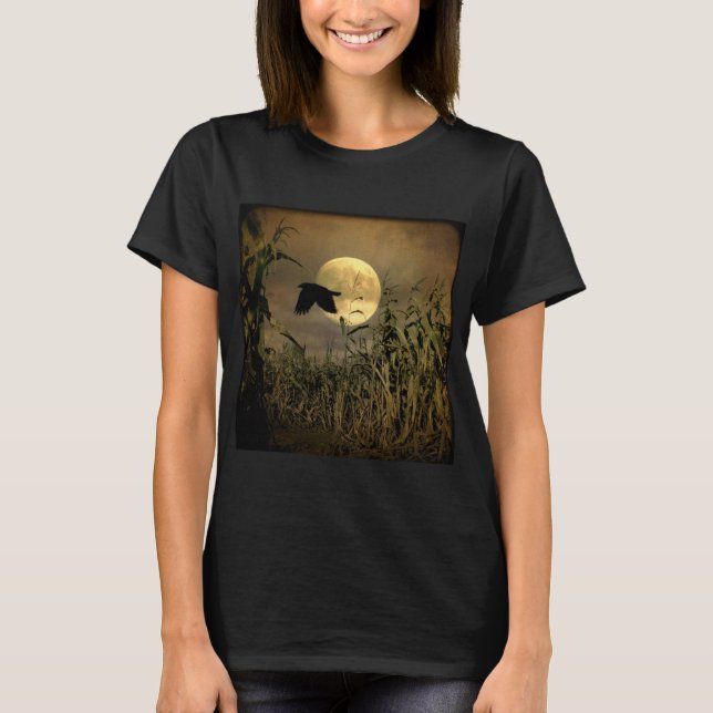 Camiseta Colheita Da Lua E Da Camisa-Crow (Frente)