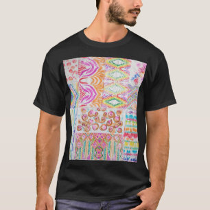 Camiseta Colheita de abstrato, padrão de coloração de grava