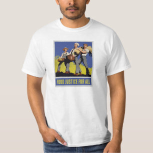 Camiseta Colheita de Imagem de Vintagem de Tempo - Justiça