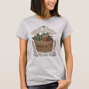 Camiseta Colheita Feliz Jardim de Cozinha sem Custo