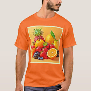 Camiseta Colheita Fresca: Design de Colheita de Frutas Vibr