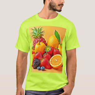 Camiseta Colheita Fresca: Design de Colheita de Frutas Vibr
