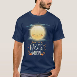 Camiseta Colheita Whimsical Lua No Meio Da Felicidade De Ou