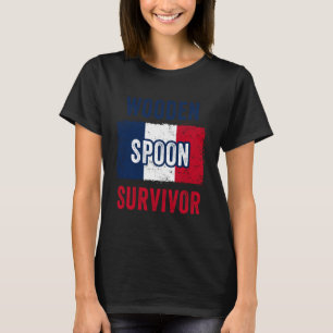 Camiseta Colher de Pau Sobrevivente Bandeira da França Engr