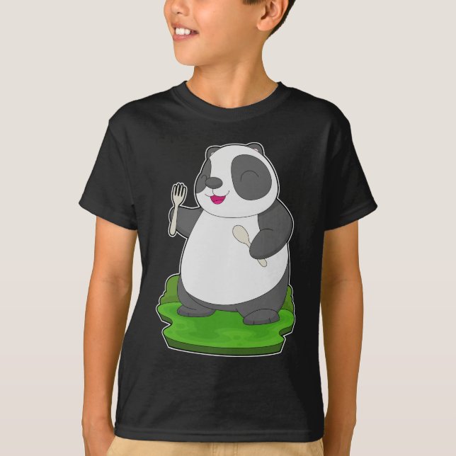 Camiseta Colher Garfo Panda (Frente)