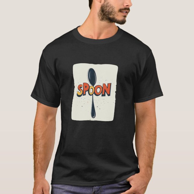 Camiseta Colher Incrível com Fantasia de Cores Vibrantes (Frente)
