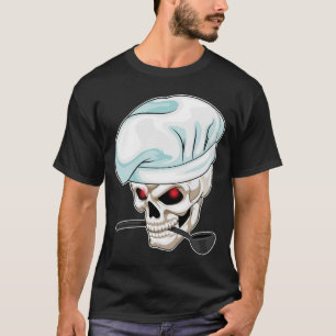 Camiseta Colheres de Cozinhar de chef crânio