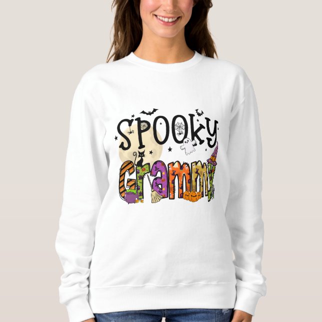 Camiseta Colhida de Halloween Spookie (Frente)