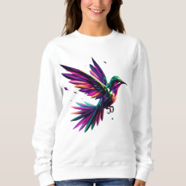 Camiseta Colibrí Arcoíris Geométrico – Arte Moderno Vibrant