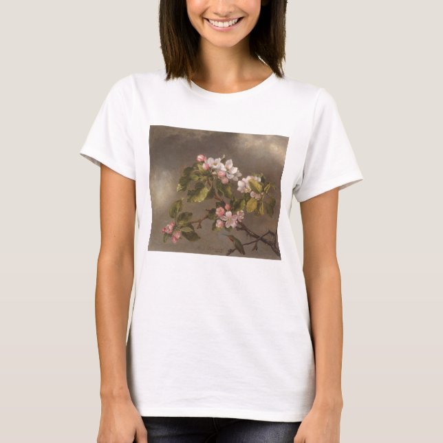 Camiseta Colibri e flores de Apple (Frente)