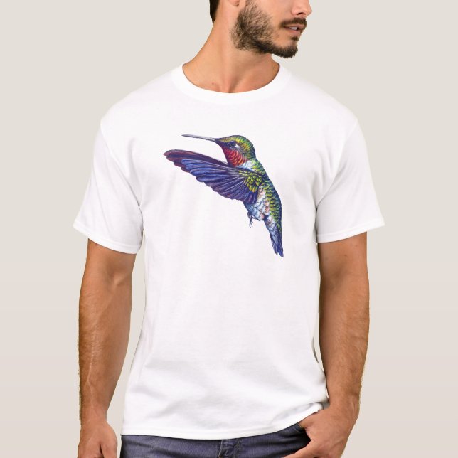 Camiseta Colibri Throated do rubi (Frente)