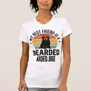 Camiseta Colie Barbudo Design de Amante de Cão Pôr do Sol V