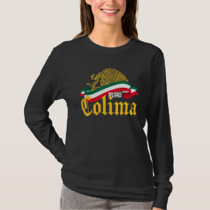 Camiseta Colima Mexico Puro Colima Yellow Eagle Flag
