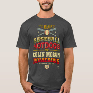 Camiseta Colin Moran Se Envolver Cães Hotéis De Baseball