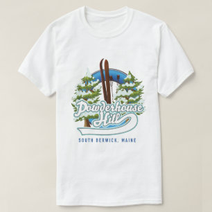 Camiseta colina powderhouse south berwick maine esqui logot