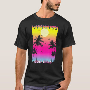 Camiseta Colinas Do Golfo Mississippi Ms Summer Vintage Sun