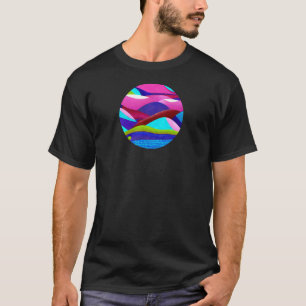 Camiseta Colinas oceânicas coloridas