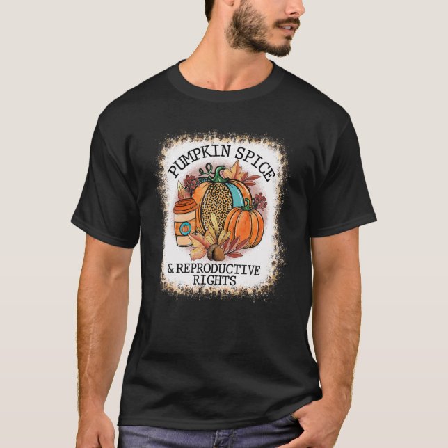 Camiseta Colite De Abóbora Sangrada E Direitos Reprodutivos (Frente)
