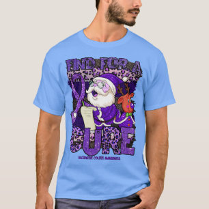 Camiseta Colite Ulcerosa Celebração do natal leopardo