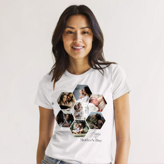 Camiseta Collage de fotos MOMMY personalizado del regalo de