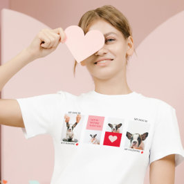 Camiseta Collage Dog Photos | Meu Cachorro É Meu Namorados